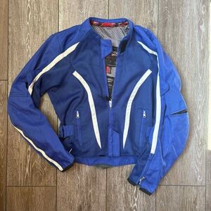 Teknic Women’s Blue Mesh Motorcycle Riding Jacket – Size 6 / EU 36